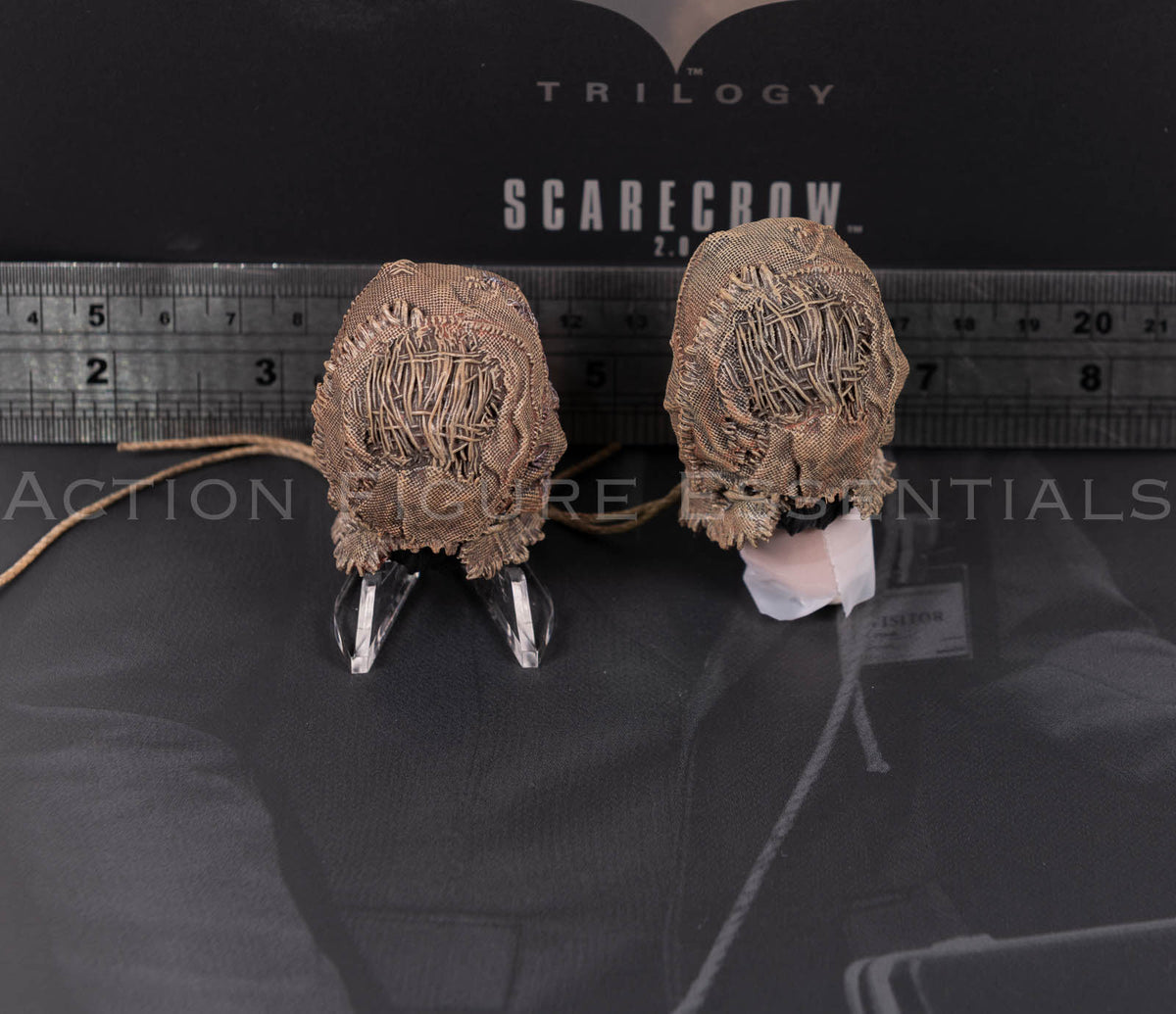 Hot Toys Scarecrow 2.0 MMS801 regular and decaying masked head sculpt set with maggot detailing and original neck post for 1/6 scale figure