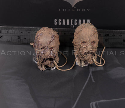 Hot Toys Scarecrow 2.0 MMS801 regular and decaying masked head sculpt set with maggot detailing and original neck post for 1/6 scale figure