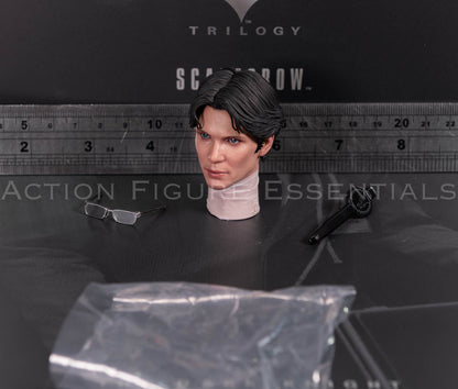 Hot Toys Scarecrow 2.0 MMS801 Jonathan Crane head sculpt with movable eyes, miniature glasses and eye adjustment tool for 1/6 scale figure