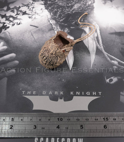 Hot Toys Scarecrow 2.0 MMS801 non-wearable burlap mask display accessory with distressed fabric, stitched mouth and tie cords for 1/6 scale