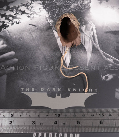 Hot Toys Scarecrow 2.0 MMS801 non-wearable burlap mask display accessory with distressed fabric, stitched mouth and tie cords for 1/6 scale