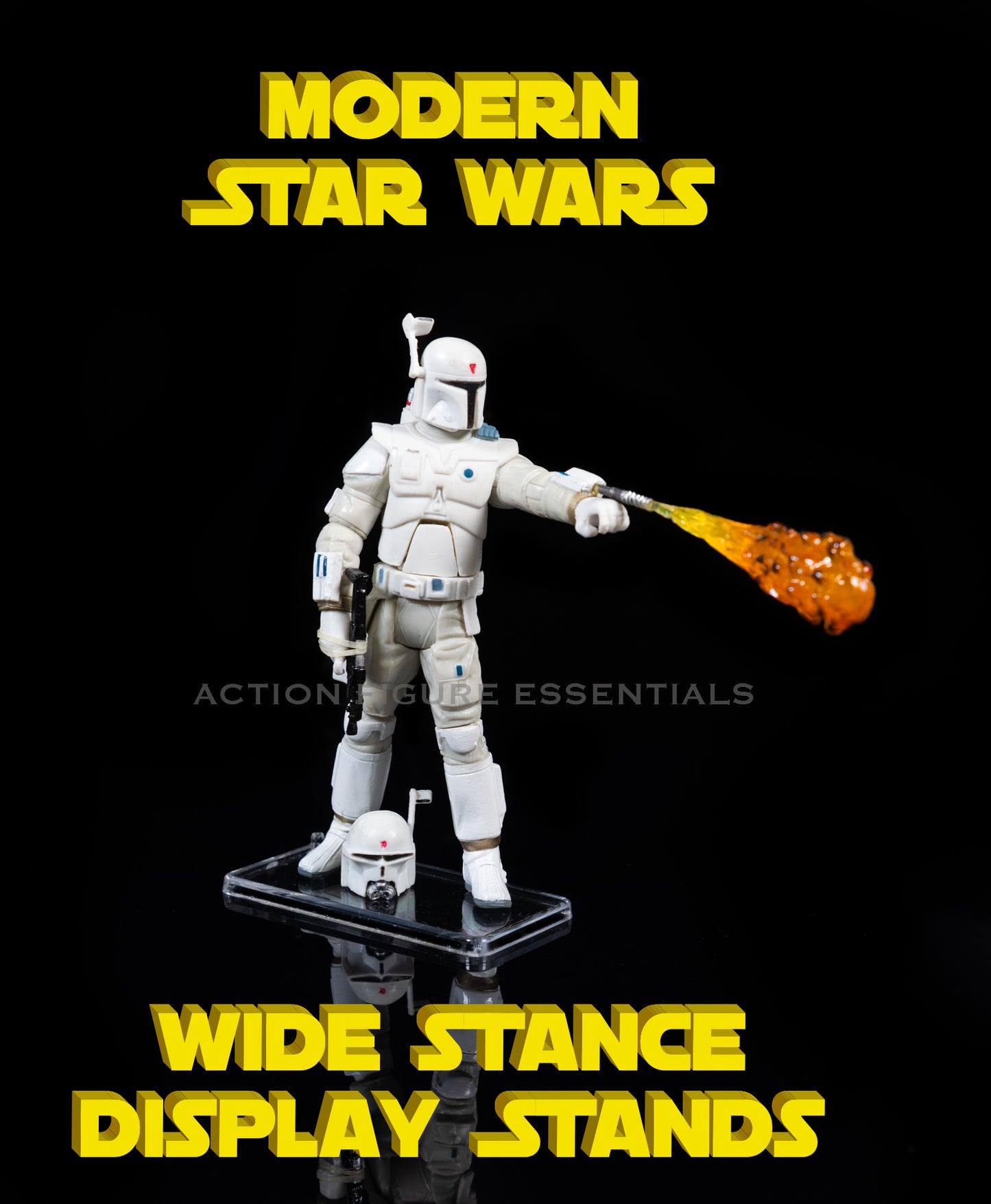 Star Wars Action Figure Display Stands - Modern Wide Stance Version - (Set of x1 Stand)