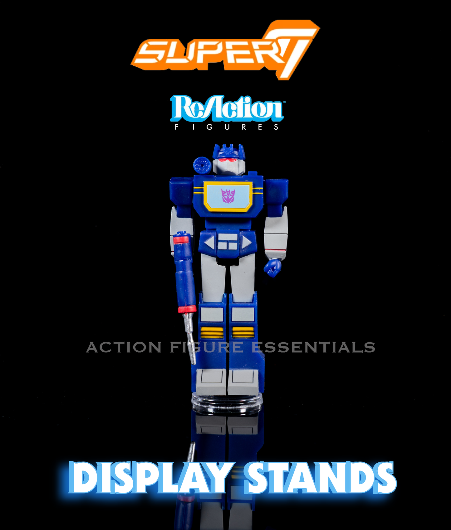 Display Stands for The Super 7 Retro Action Figures - Funko - (Set of 20 stands)