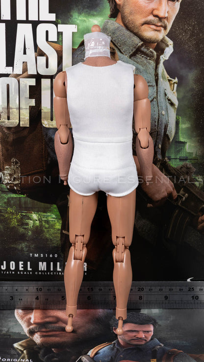 Hot Toys Joel Miller 1/6 scale articulated body with white body padding and exposed neck, wrist and ankle connections