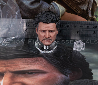 Hot Toys Joel Miller head sculpt with neck adapter & eye tool in 1/6 scale from The Last of Us