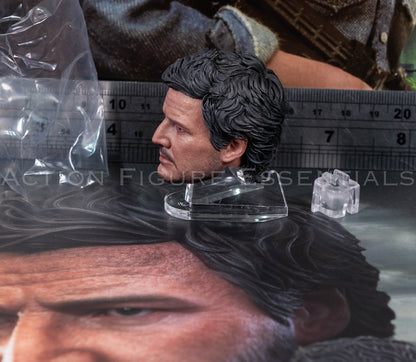 Hot Toys Joel Miller head sculpt with neck adapter & eye tool in 1/6 scale from The Last of Us