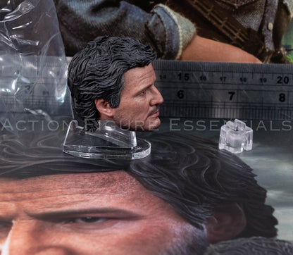 Hot Toys Joel Miller head sculpt with neck adapter & eye tool in 1/6 scale from The Last of Us