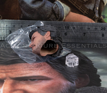 Hot Toys Joel Miller head sculpt with neck adapter & eye tool in 1/6 scale from The Last of Us
