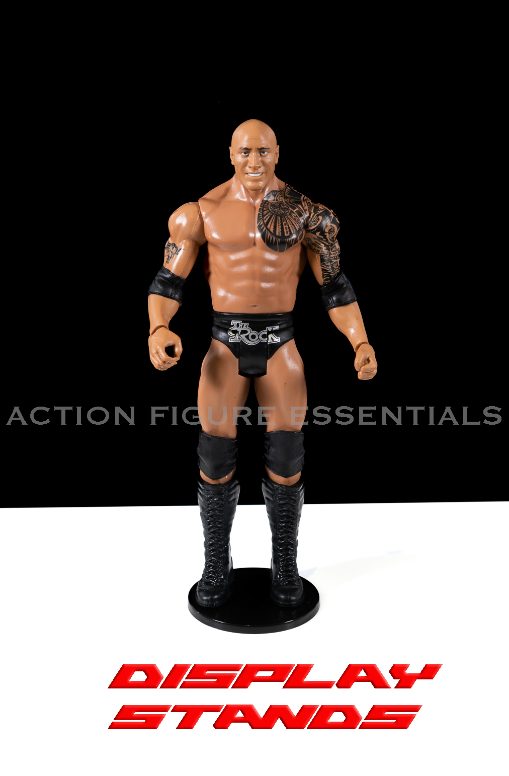 Action Figure Display Stands for WWE Wrestling Figures - Black - (Set of x1 Pro Deluxe Stands)