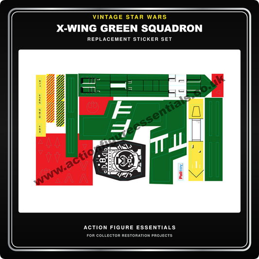 Vintage Star Wars X-Wing Green Squadron Custom Sticker Sheet