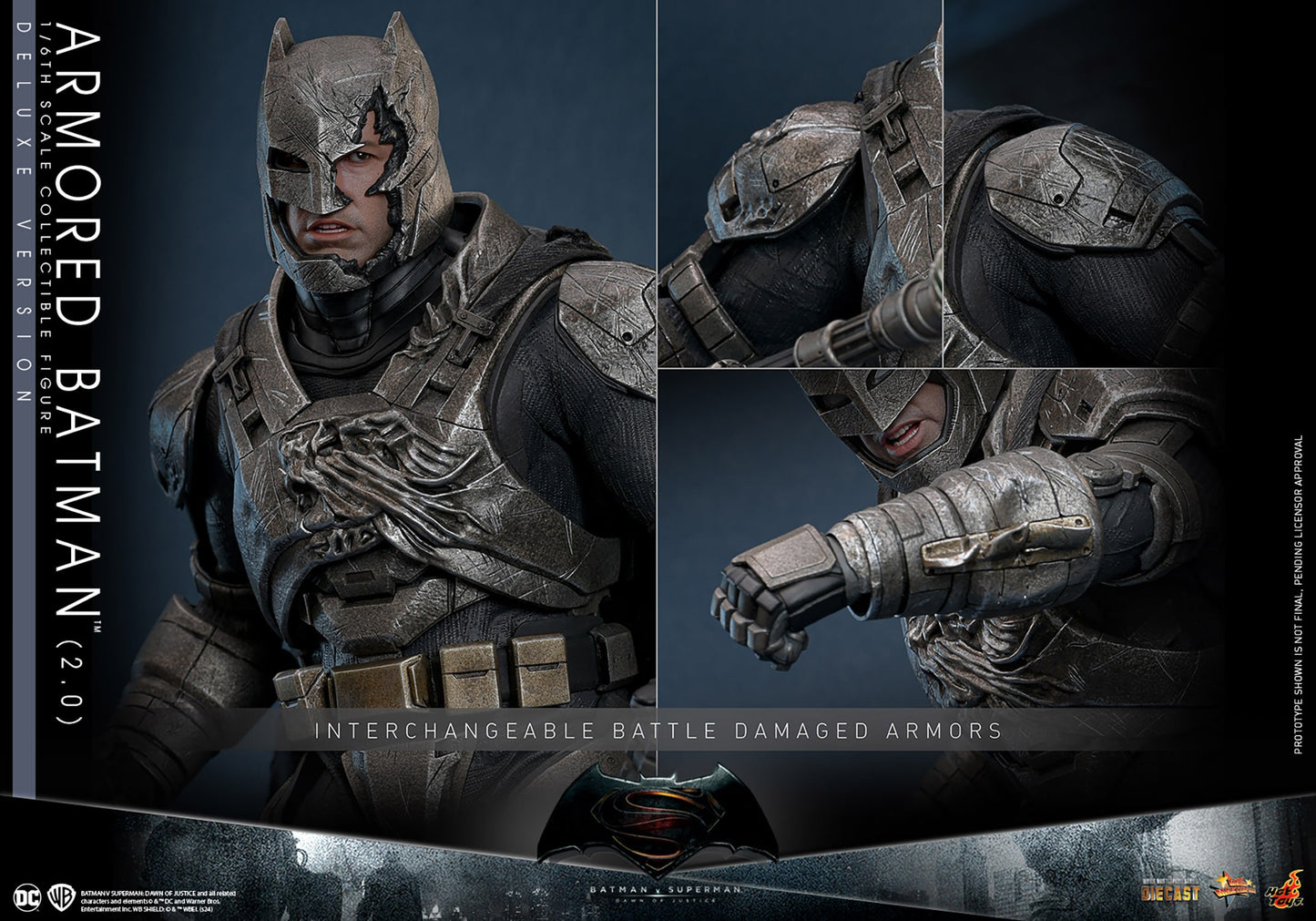 Hot Toys - Armoured Batman - BVS - Deluxe Version 2.0 Diecast - MMS743D63 - 1:6 Scale DC Action Figure