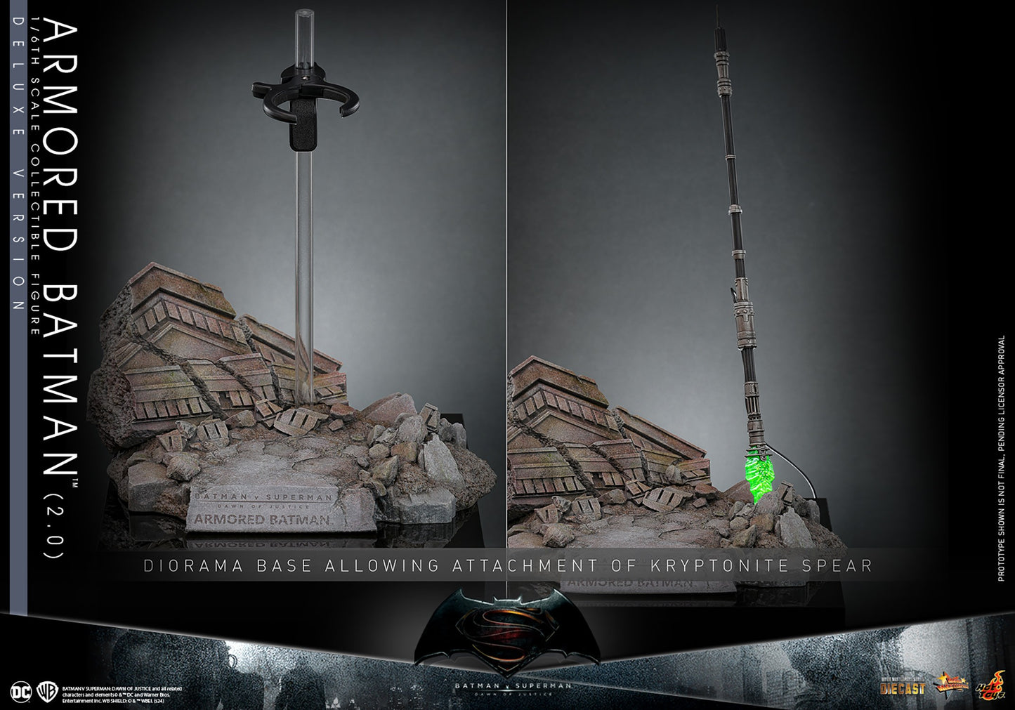 Hot Toys - Armoured Batman - BVS - Deluxe Version 2.0 Diecast - MMS743D63 - 1:6 Scale DC Action Figure