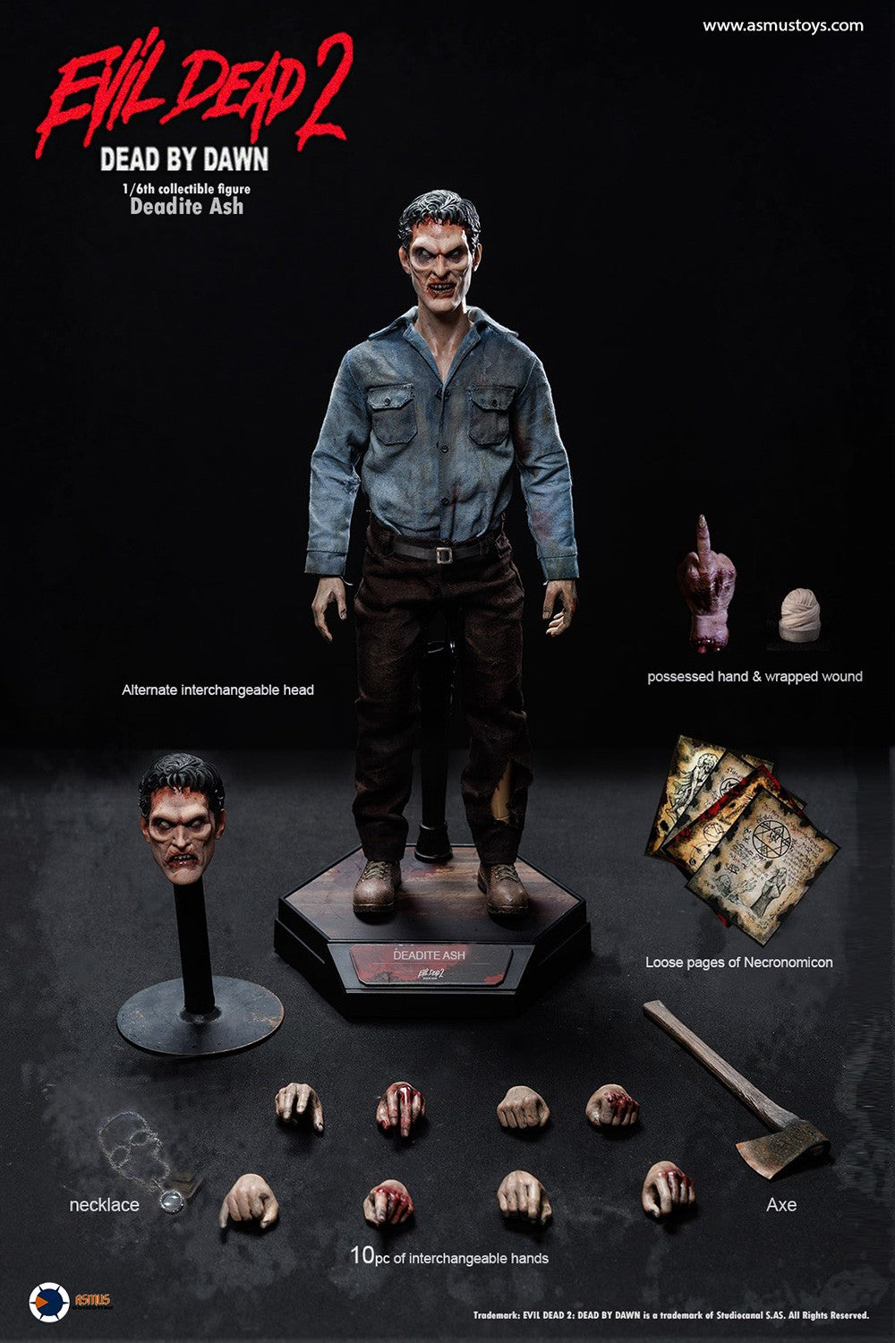 Asmus - Deadite Ash - Evil Dead 2 Dead By Dawn - 1:6 Scale Action Figure