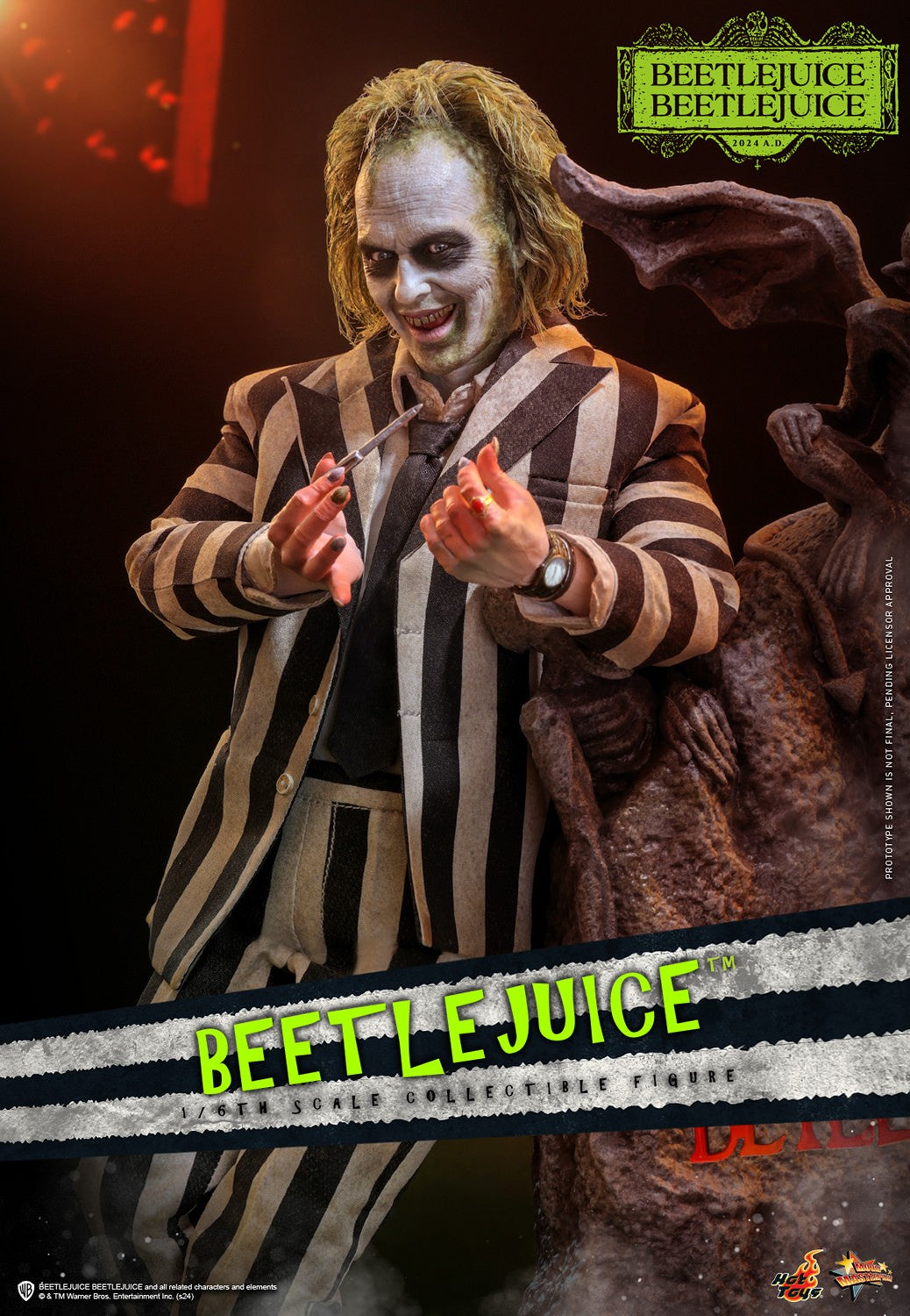 Hot Toys MMS767 Beetlejuice Beetlejuice 1/6 Scale Collectible Figure – Factory-Sealed Shipper Included