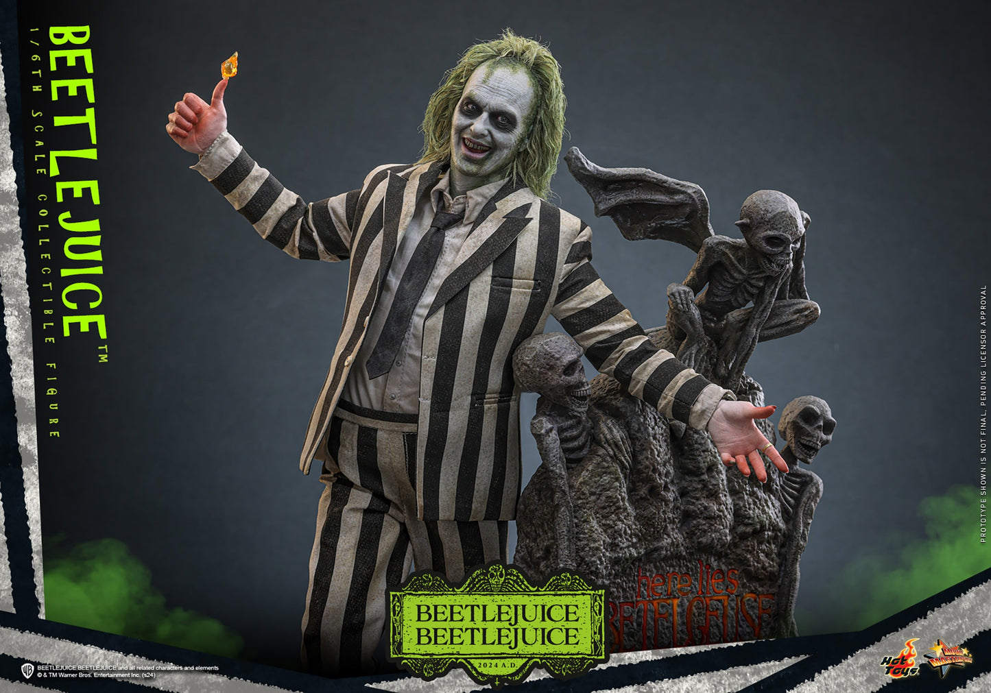 Hot Toys MMS767 Beetlejuice Beetlejuice 1/6 Scale Collectible Figure – Factory-Sealed Shipper Included