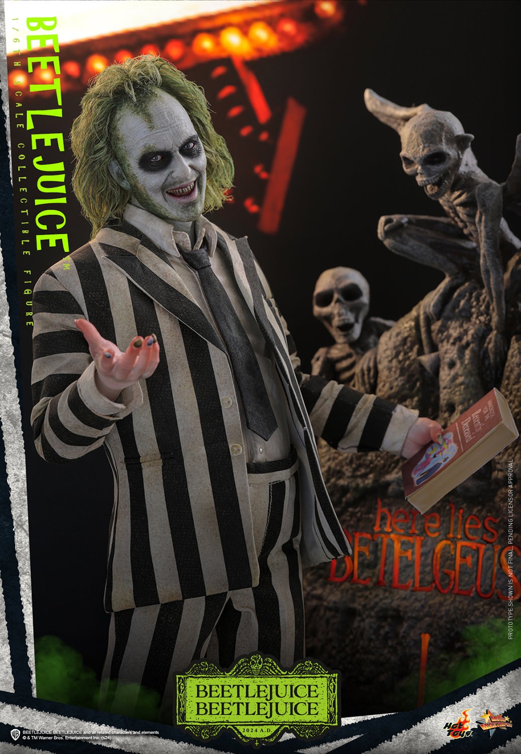 Hot Toys MMS767 Beetlejuice Beetlejuice 1/6 Scale Collectible Figure – Factory-Sealed Shipper Included