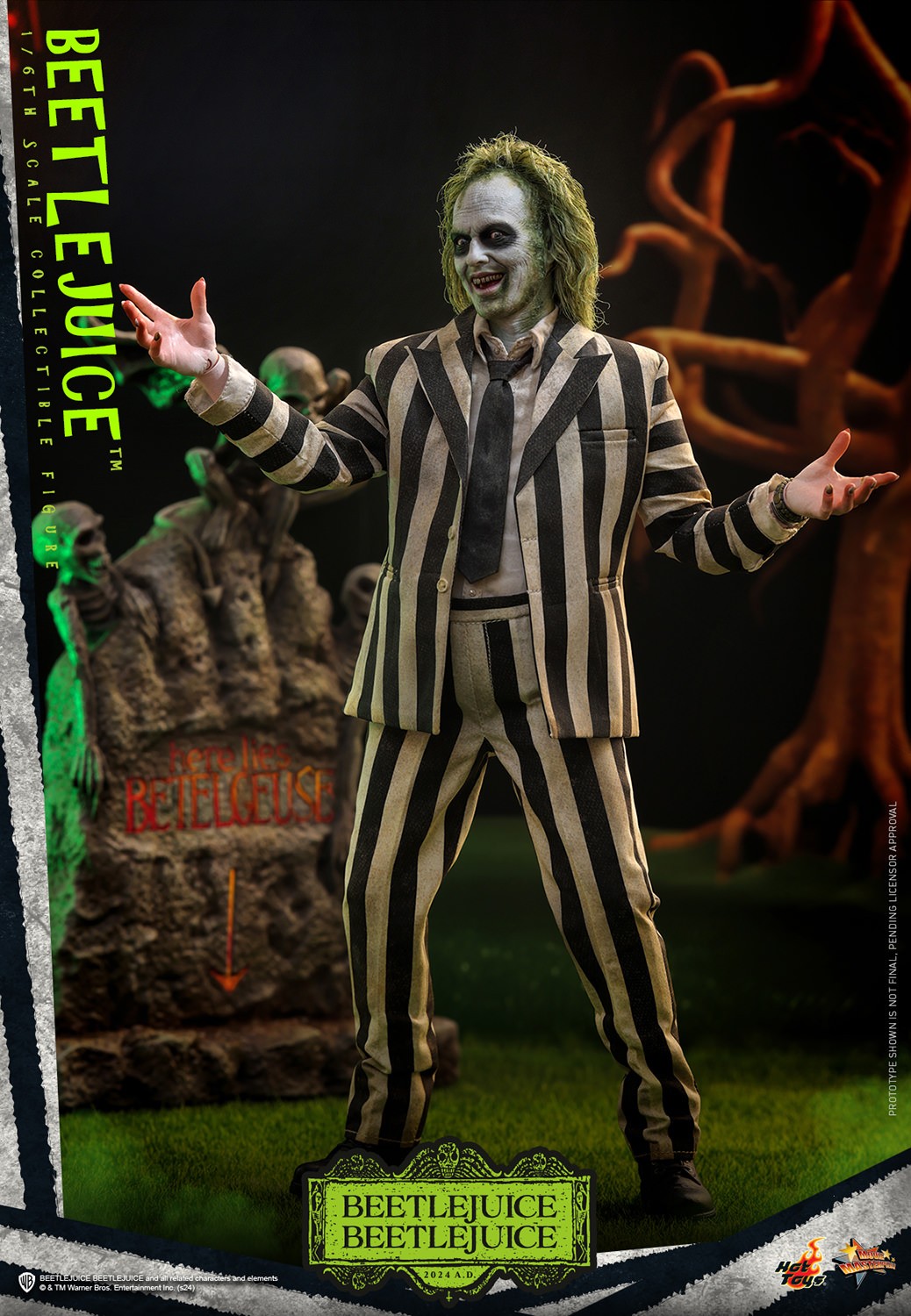 Hot Toys MMS767 Beetlejuice Beetlejuice 1/6 Scale Collectible Figure – Factory-Sealed Shipper Included