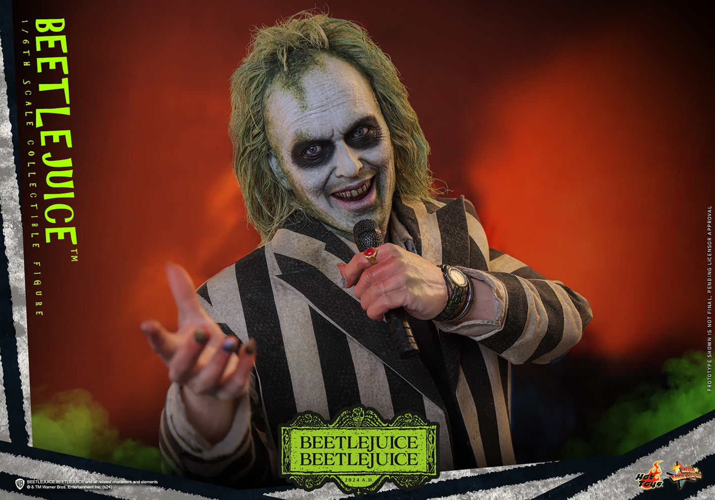 Hot Toys MMS767 Beetlejuice Beetlejuice 1/6 Scale Collectible Figure – Factory-Sealed Shipper Included