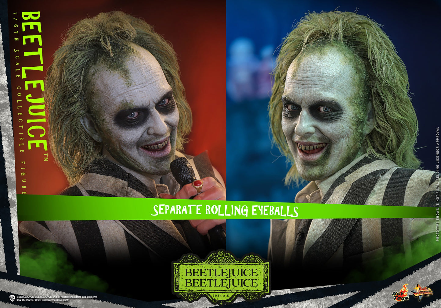 Hot Toys MMS767 Beetlejuice Beetlejuice 1/6 Scale Collectible Figure – Factory-Sealed Shipper Included