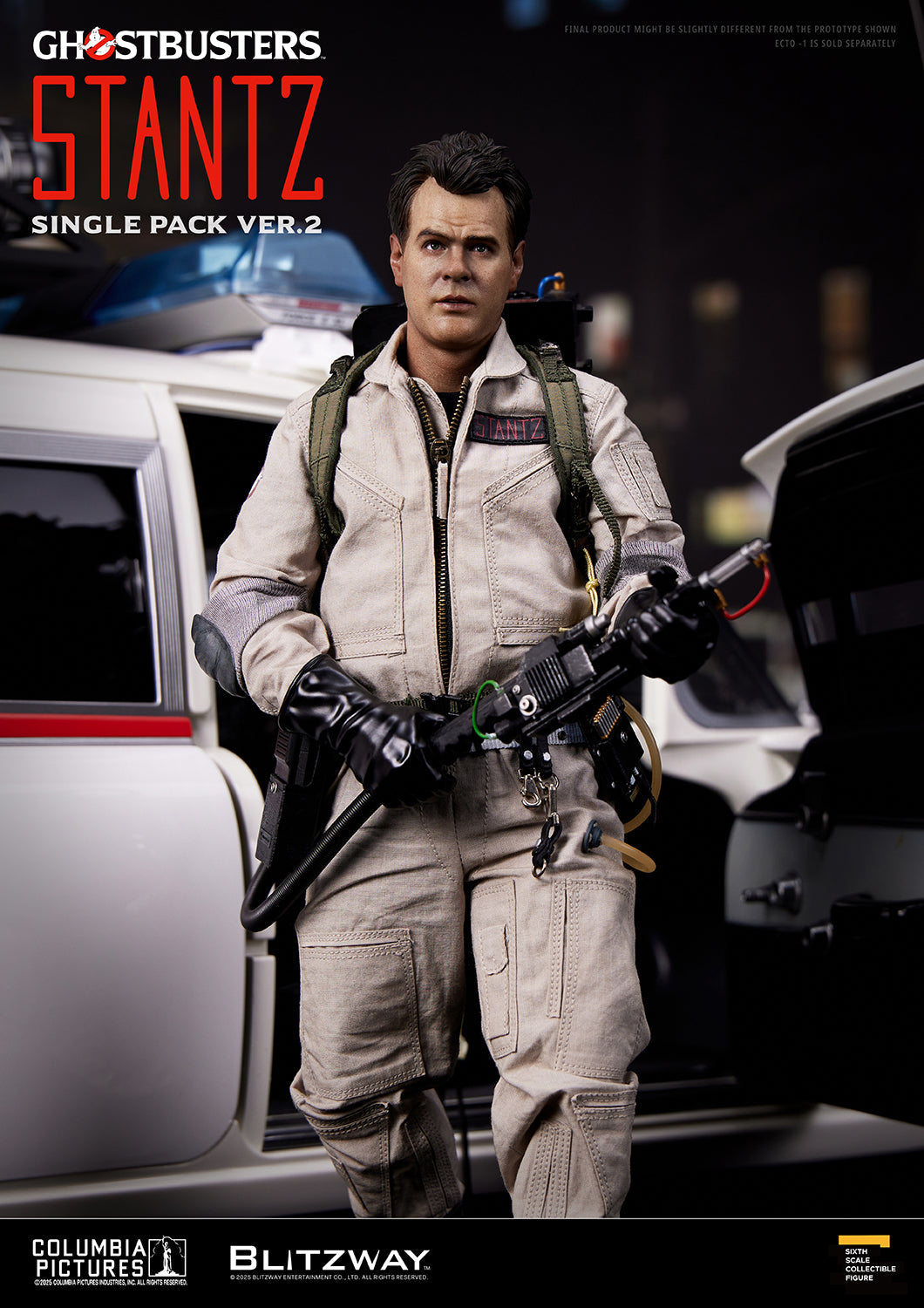 Blitzway BW-UMS-12402 Dr. Raymond Stantz Ver. 2.0 1/6 Ghostbusters figure with factory-sealed outer shipper