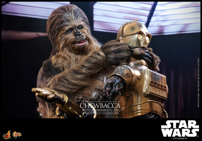 Hot Toys MMS766 Chewbacca with Disassembled C-3PO Star Wars The Empire Strikes Back 1/6 Scale Collectible Figure – Factory-Sealed Shipper Included