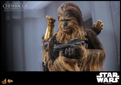 Hot Toys MMS766 Chewbacca with Disassembled C-3PO Star Wars The Empire Strikes Back 1/6 Scale Collectible Figure – Factory-Sealed Shipper Included