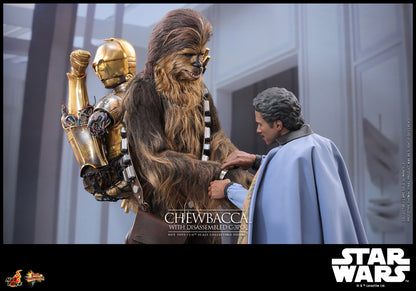 Hot Toys MMS766 Chewbacca with Disassembled C-3PO Star Wars The Empire Strikes Back 1/6 Scale Collectible Figure – Factory-Sealed Shipper Included