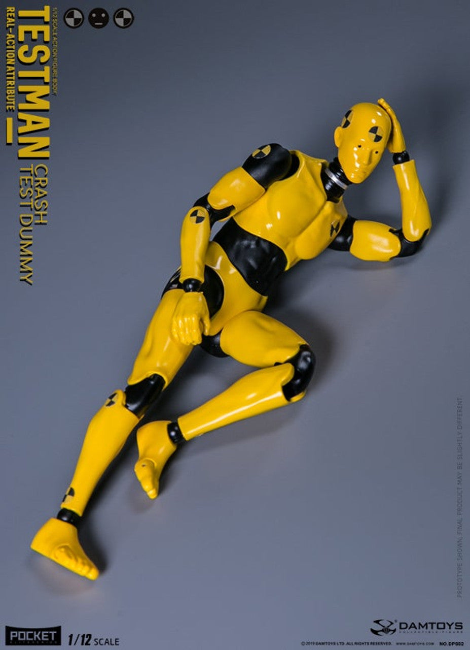 1/12 Action Figure TestMan - Crash Test Dummy - Body Damtoys DPS02 + Display Stand