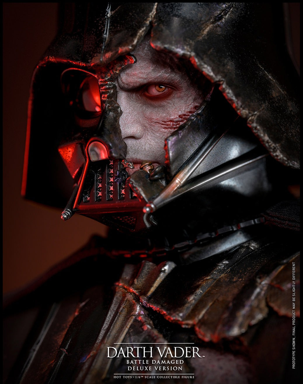 Hot Toys DX45 Darth Vader (Battle Damaged) Deluxe Version Star Wars 1/6 Scale Collectible Figure – Factory-Sealed Shipper Included