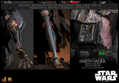 Hot Toys DX45 Darth Vader (Battle Damaged) Deluxe Version Star Wars 1/6 Scale Collectible Figure – Factory-Sealed Shipper Included