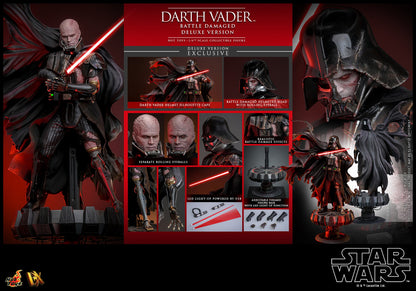 Hot Toys DX45 Darth Vader (Battle Damaged) Deluxe Version Star Wars 1/6 Scale Collectible Figure – Factory-Sealed Shipper Included