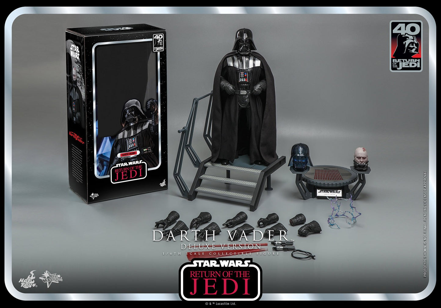 Hot Toys Star Wars Darth Vader Return of The Jedi Deluxe MMS700 1/6 Scale Figure Set