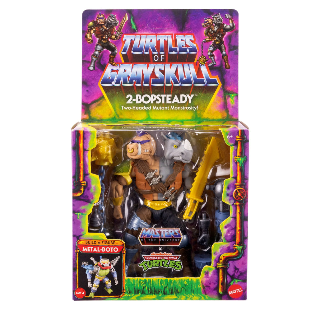 MOTU x TMNT: Turtles of Grayskull Deluxe 2-Bopsteady Action Figure (Bebop Rocksteady)