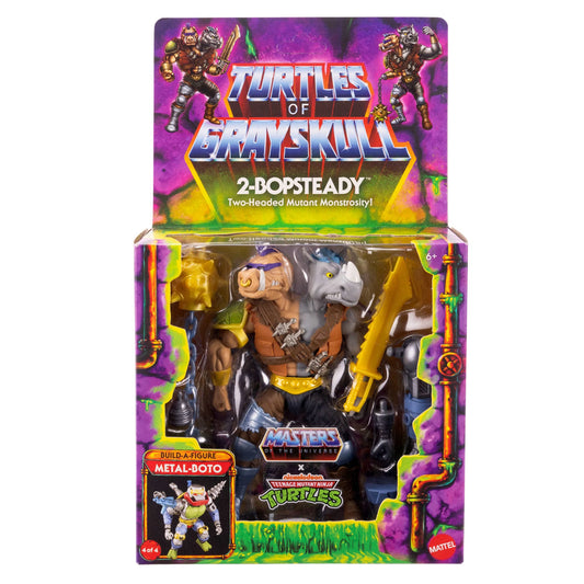 MOTU x TMNT: Turtles of Grayskull Deluxe 2-Bopsteady Action Figure (Bebop Rocksteady)