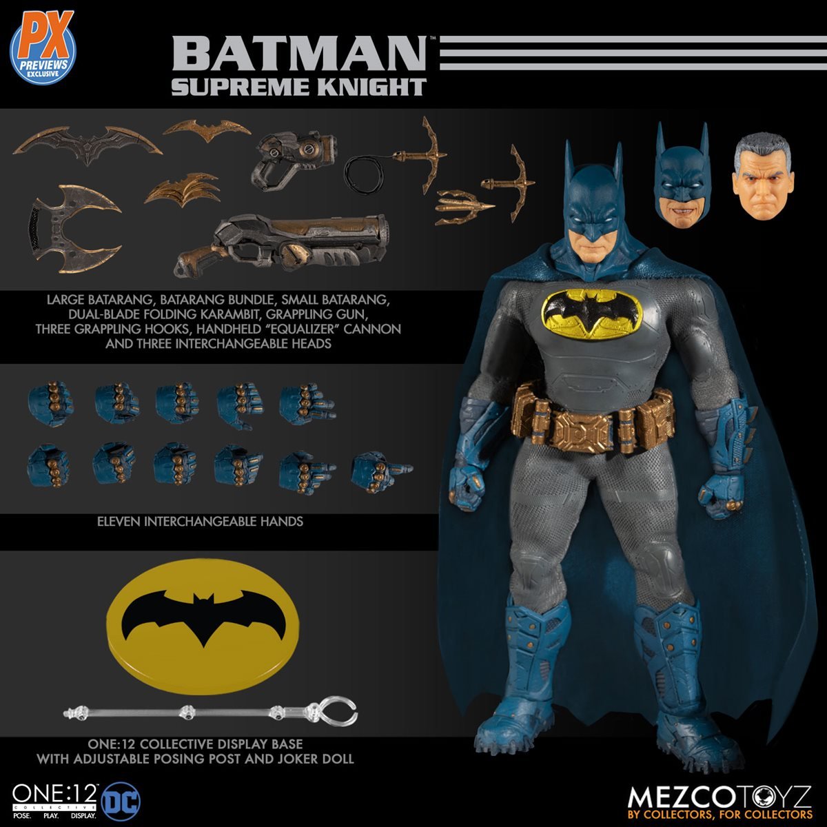 Batman - Supreme Knight - Blue - Exclusive - ONE:12 COLLECTIVE - Mezco