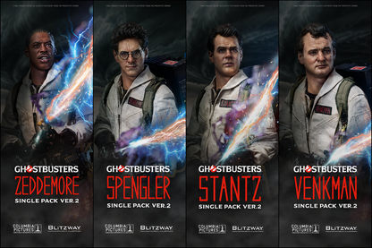 Blitzway Ghostbusters Ver.2 1/6 scale four-figure set featuring Venkman, Stantz, Spengler and Zeddemore.
