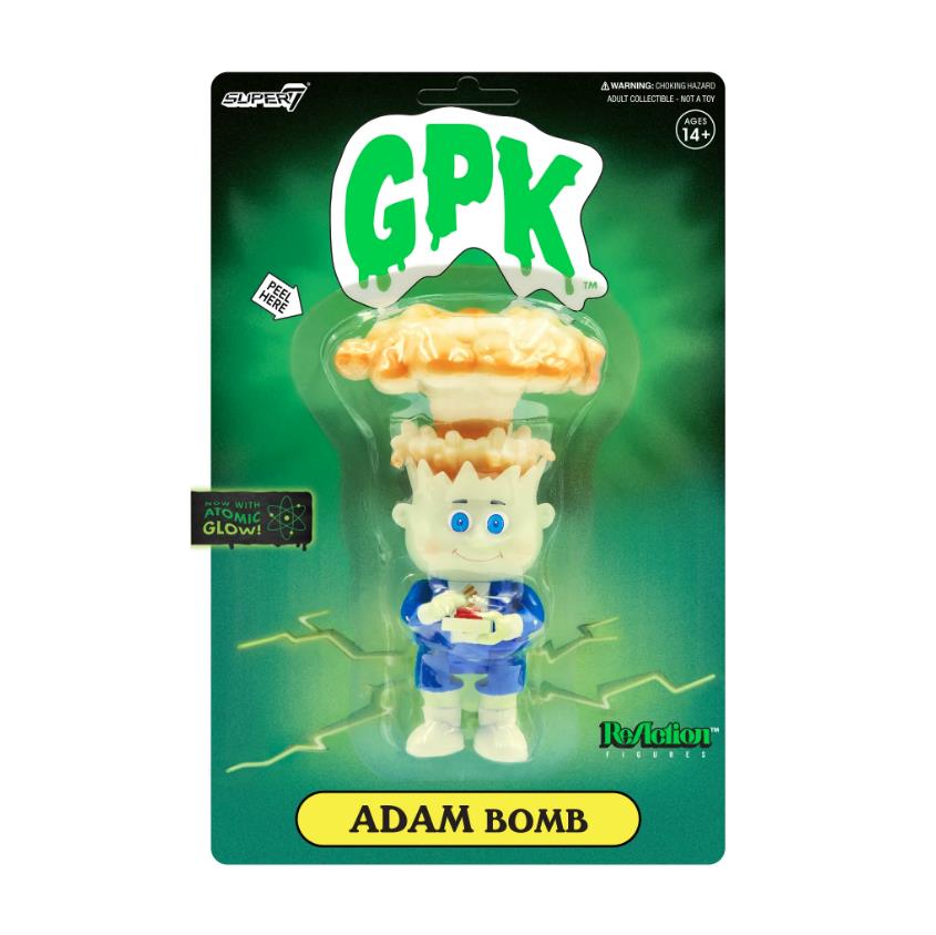 Super7 - Garbage Pail Kids - Adam Bomb - Glow In The Dark - ReAction Figure