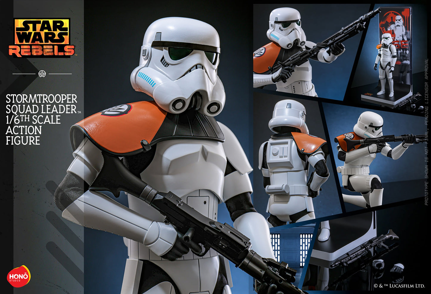 HONŌ STUDIO HS09 Stormtrooper Squad Leader Star Wars Rebels 1/6 Scale Action Figure – Factory-Sealed Shipper Included