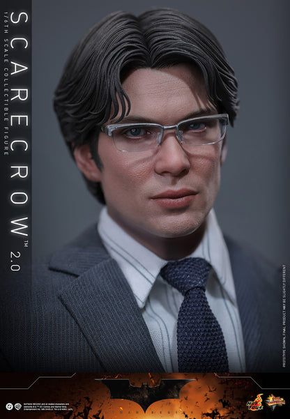 Hot Toys MMS801 Scarecrow 2.0 1/6 Batman Begins figure with three head sculpts and factory-sealed manufacturer shipper