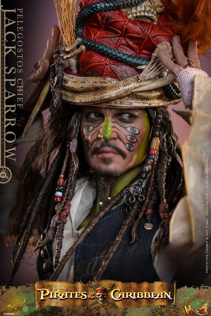 Hot Toys DX48 Pelegostos Chief Jack Sparrow 1/6 scale figure with factory-sealed manufacturer shipper