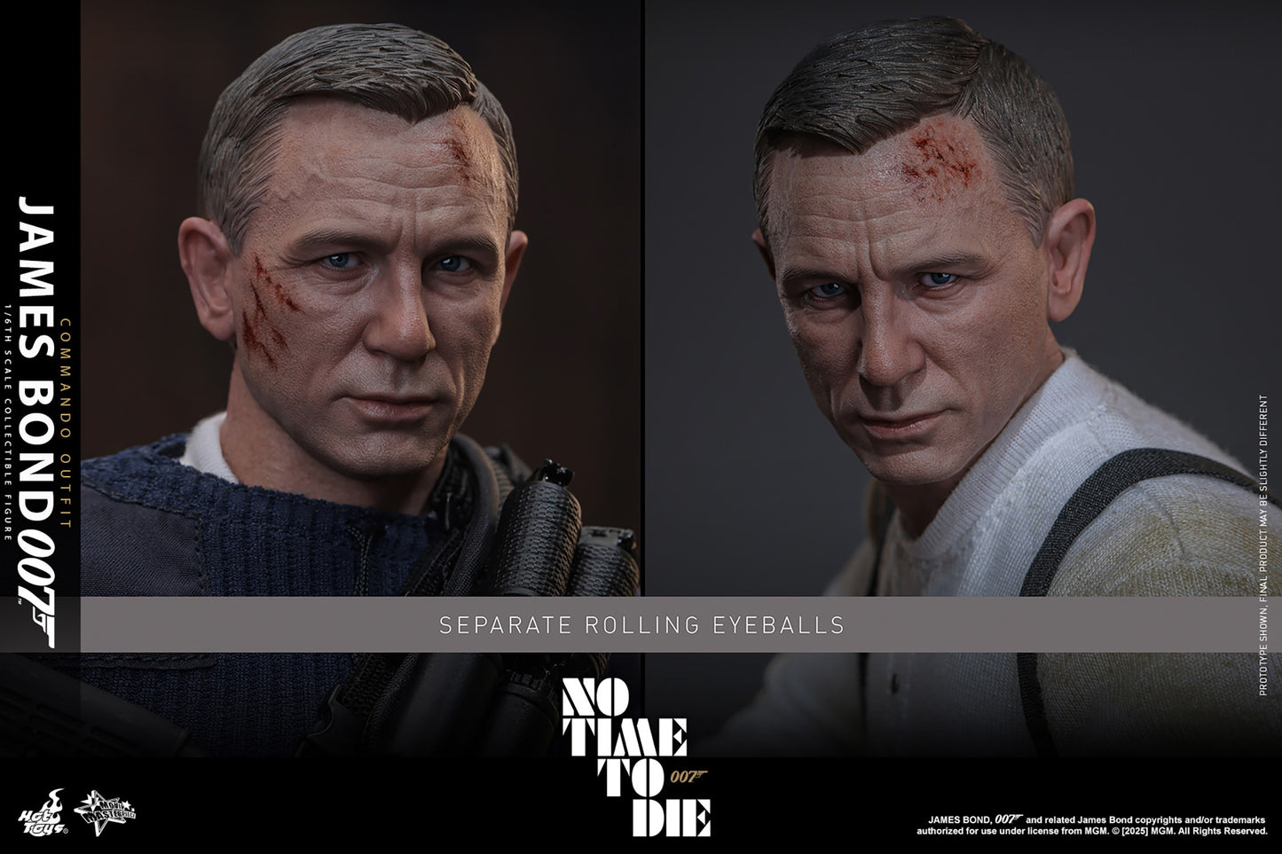 Hot Toys James Bond Commando Outfit Sixth Scale Figure No Time To Die Daniel Craig 1/6 Collectible