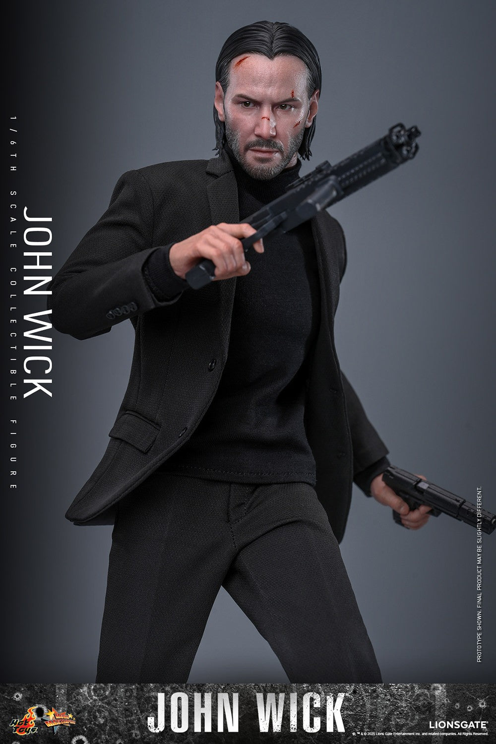 John Wick Hot Toys figure with Keanu Reeves likeness