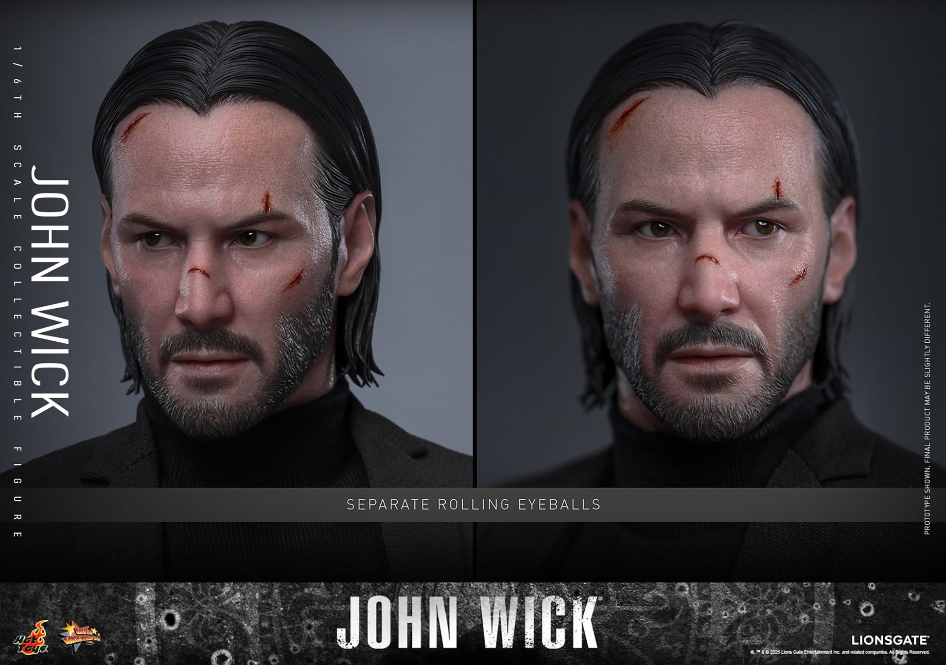 John Wick 1/6 scale figure display stand and accessories
