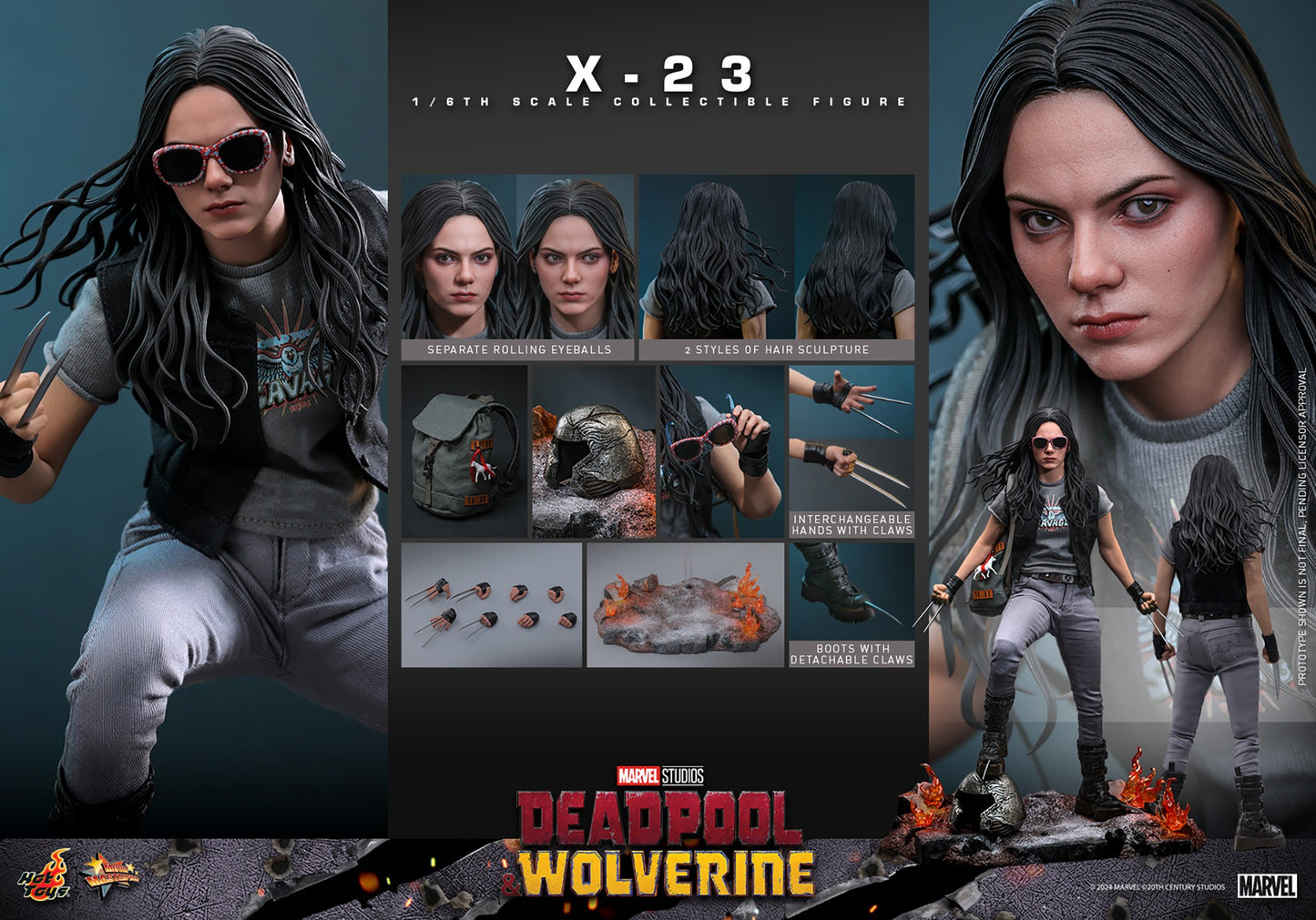 Hot Toys X-23 Sixth Scale Figure Deadpool & Wolverine 1/6 Collectible Action Figure