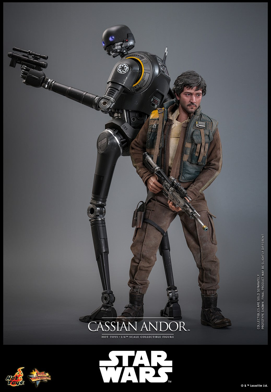 Hot Toys MMS802 Cassian Andor 1/6 scale Rogue One figure with factory-sealed manufacturer shipper