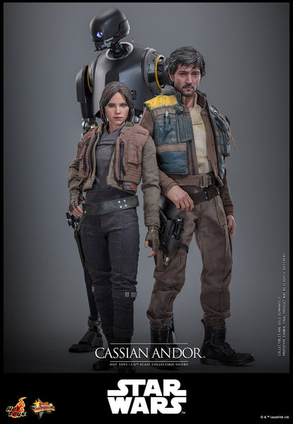 Hot Toys MMS802 Cassian Andor 1/6 scale Rogue One figure with factory-sealed manufacturer shipper