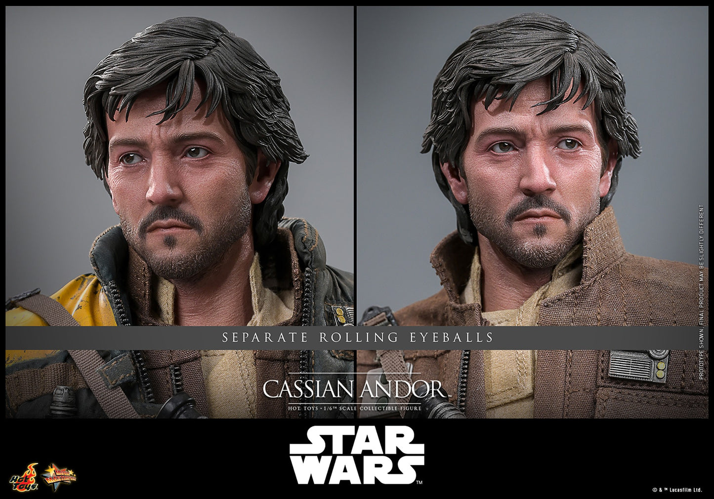 Hot Toys MMS802 Cassian Andor 1/6 scale Rogue One figure with factory-sealed manufacturer shipper