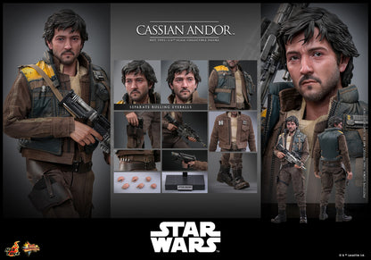 Hot Toys MMS802 Cassian Andor 1/6 scale Rogue One figure with factory-sealed manufacturer shipper