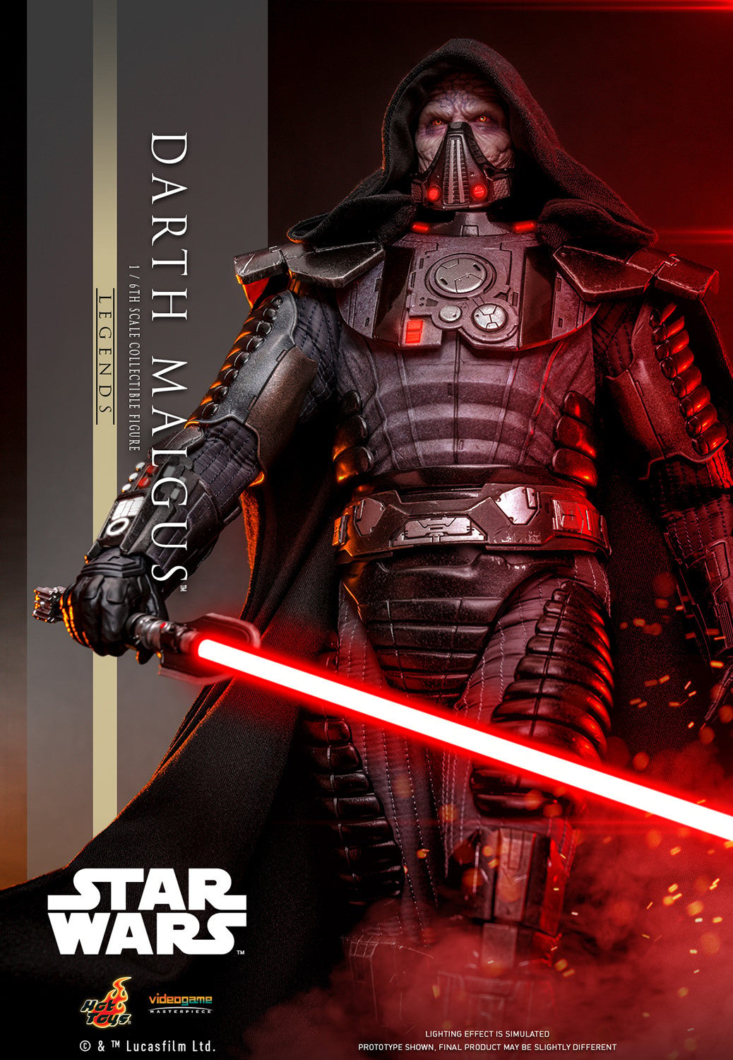 Hot Toys VGM70 Darth Malgus 1/6 scale Star Wars Legends figure with factory-sealed manufacturer shipper