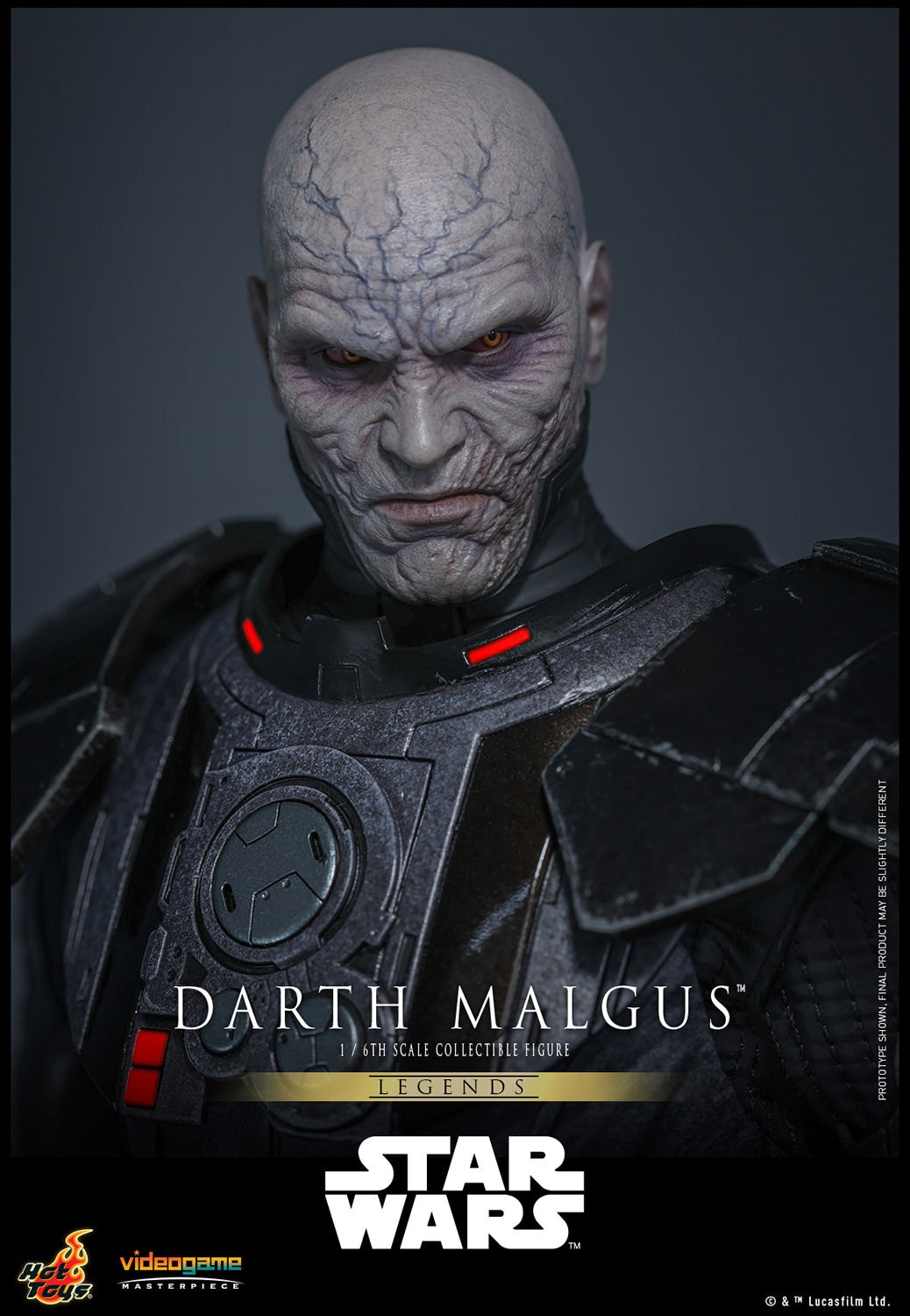 Hot Toys VGM70 Darth Malgus 1/6 scale Star Wars Legends figure with factory-sealed manufacturer shipper